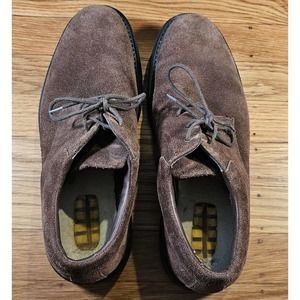 Vintage Red Wing Soft Toe Brown Suede Derby Oxford Work Shoes Mens 10 - 4072